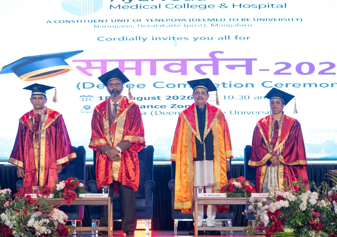 Yenepoya Ayurveda Medical College confers degrees on 94 graduates - News Karnataka