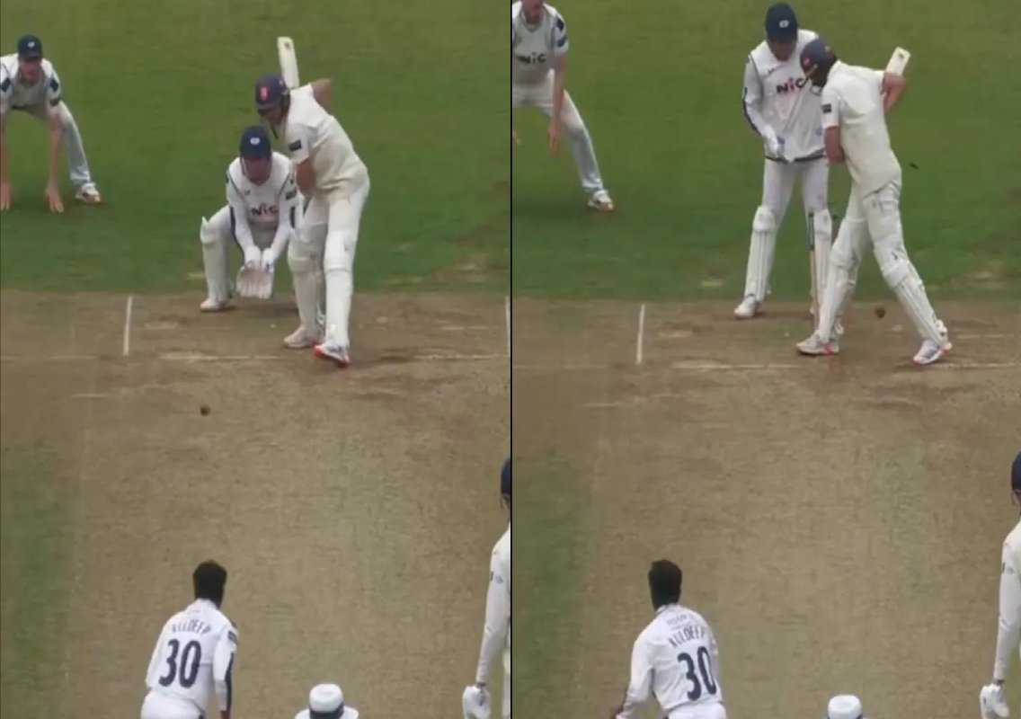 Kuldeep Yadav stuns batter with magical delivery - News Karnataka