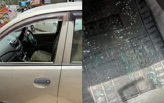 Road Rage On CCTV: Child Inside, Bengaluru Scooterist Shatters Car Window