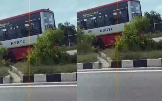 KSRTC Bus Seen Driving On the Wrong Side on Bengaluru-Mysuru Expressway