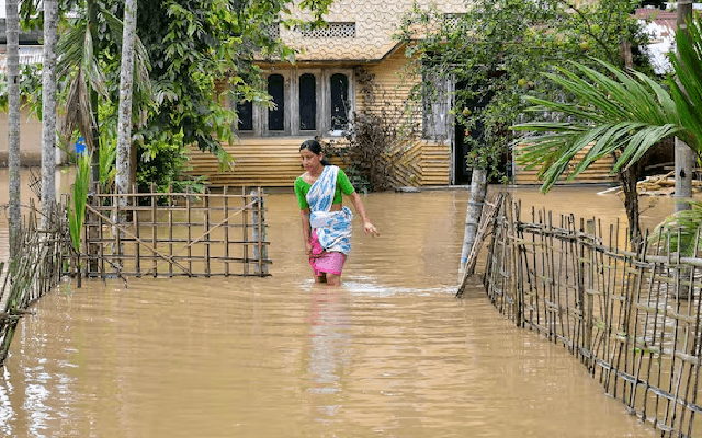 Over 6 lakh affected as floods batter Assam, more rain on cards