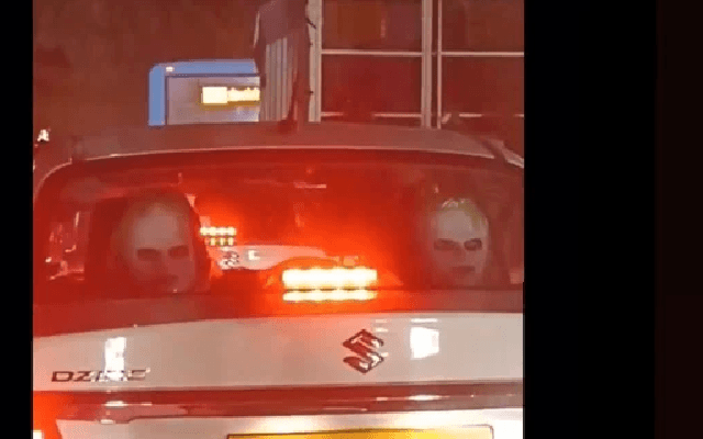 Bengaluru Commuters Startled by Creepy Car Masks in Traffic