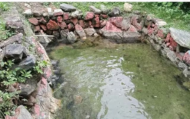 Ancient Hot Water Spring in Batladka Flows Again with Monsoon Rains