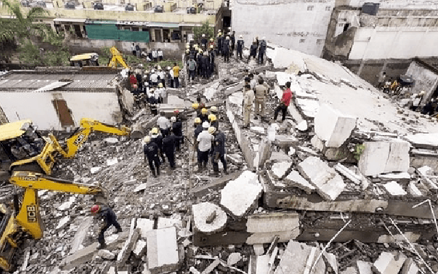 Building Collapse in Surat Kills Three, Many Trapped Amid Rescue Efforts