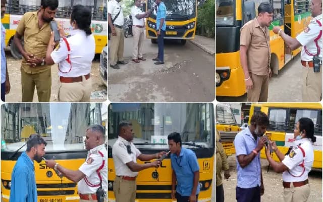 Bengaluru Traffic Police Crack Down on Drunk School Bus Drivers