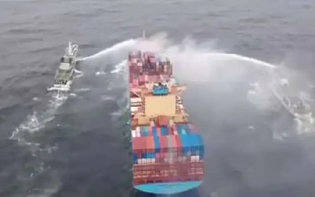Indian Coast Guard’s Efforts to Safeguard MV Maersk Frankfurt Amidst Severe Weather