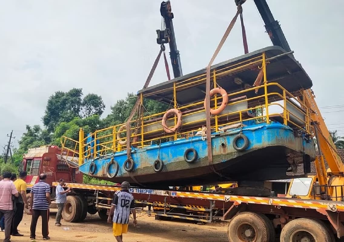 Villagers Protest Barge Removal Affecting Travel