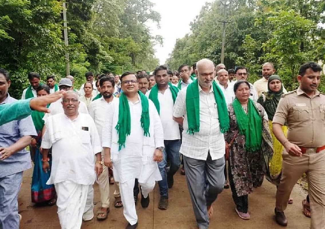 MLAs Lead Padayatra to Celebrate Fullness of Malagi Dharma Reservoir