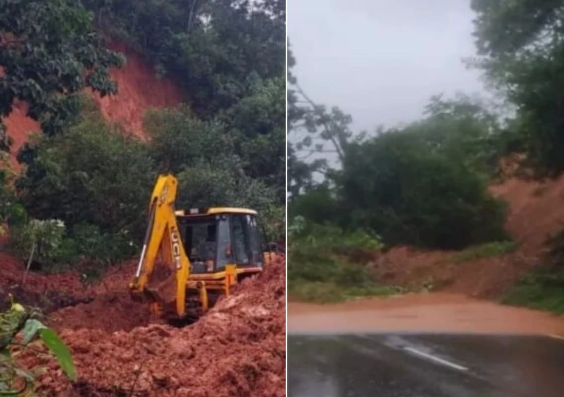 Landslide Disrupts Traffic on NH-275 in Karnataka