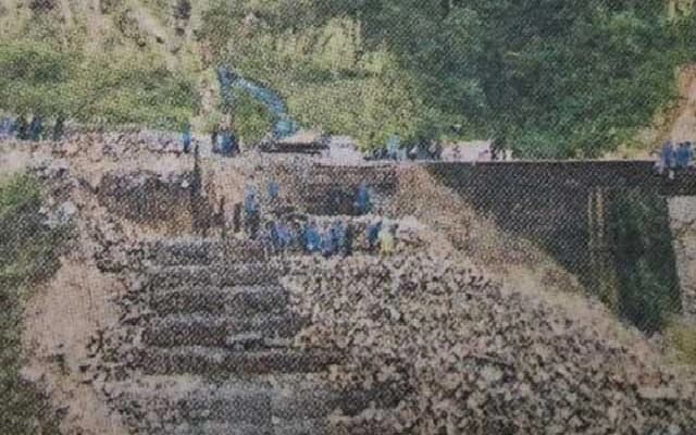 Railway Track Repairs Near Donihagal Nearly Complete