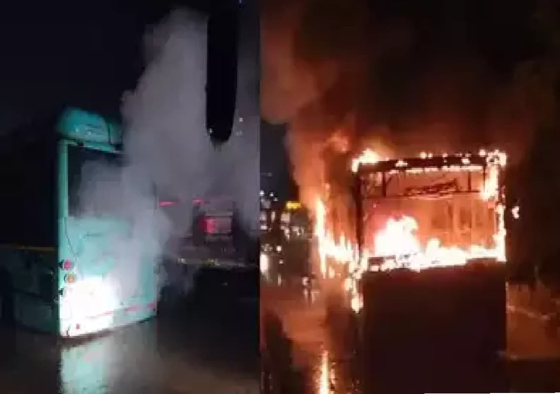Bengaluru Electric Bus Caught Fire; No Casualties Reported