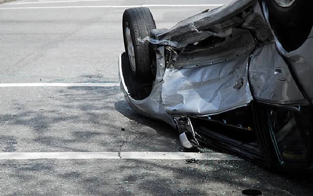 Car Overturns in Muniyalu Overtaking Maneuver