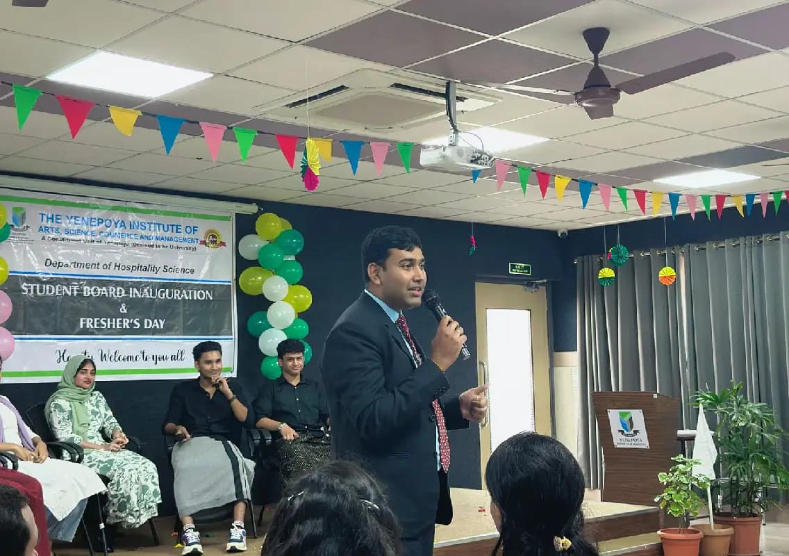 YIASCM Hospitality Science Dept. Holds Student Board Inauguration, Freshers Day