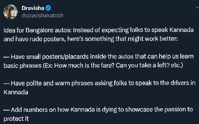 Reddit Post Highlights Language Barrier Issues in Bengaluru