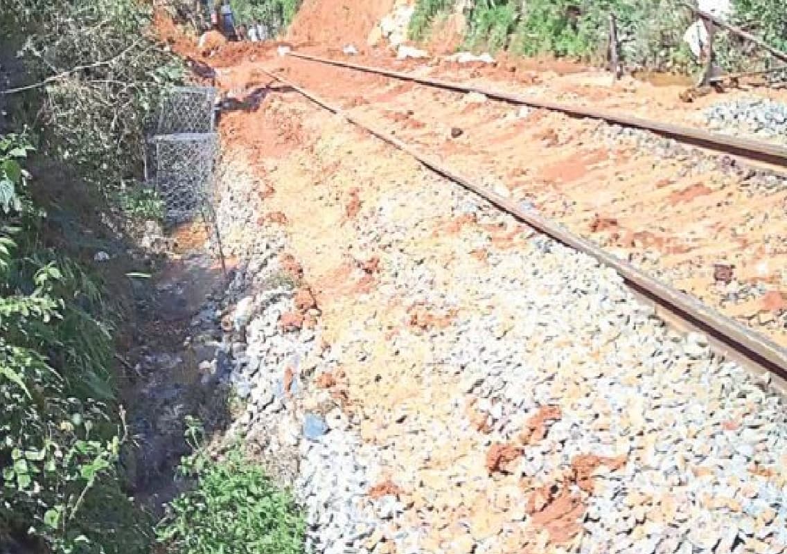Rail Track Repair in Progress Following Hill Collapse on Mangalore-Bangalore Line