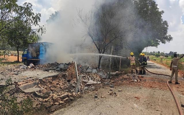 Illegally Stored Firecrackers Explode in Cowshed, Injuring Two
