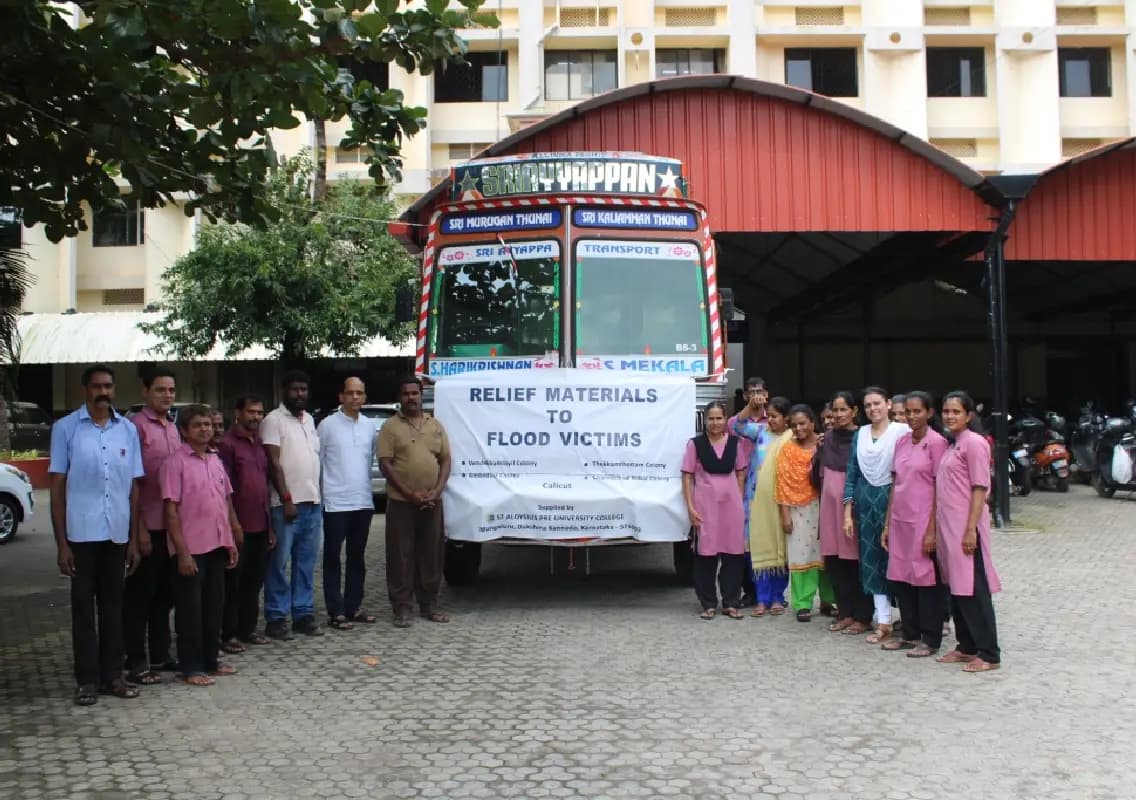 St Aloysius Pre-University College extends aid to Wayanad Landslide Victims