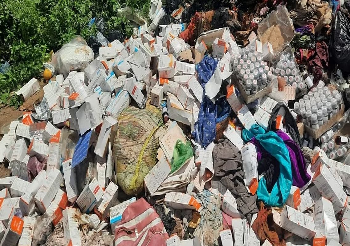 Expired Medicines Found Near Kunigal Railway Bridge