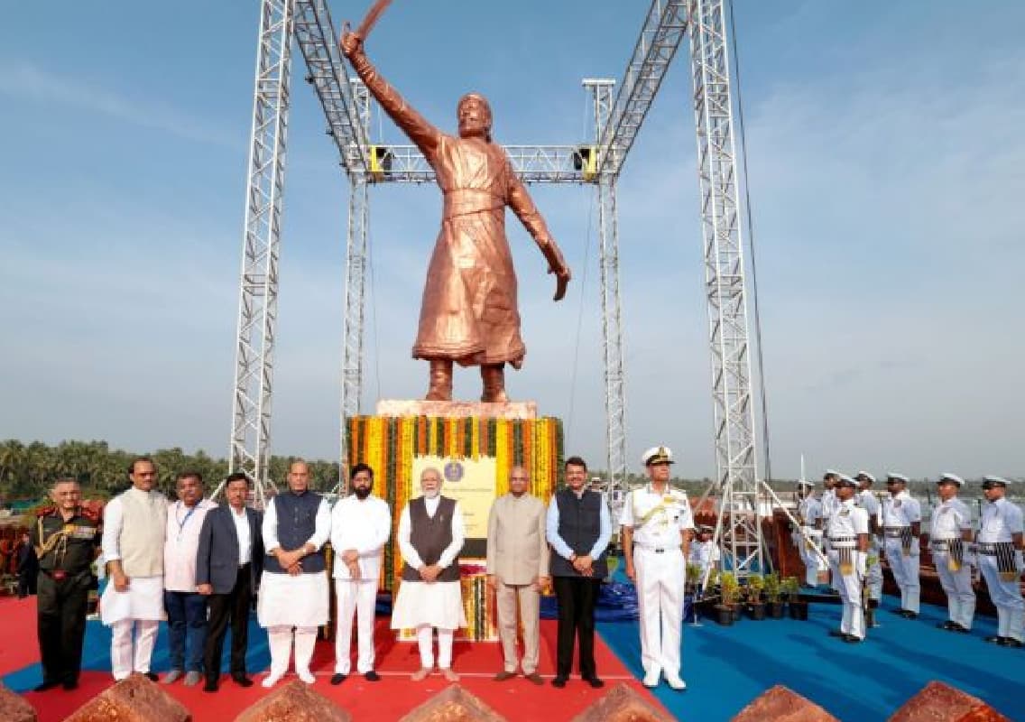 Indian Navy Orders Probe After Shivaji Maharaj Statue Collapses Amid Storm