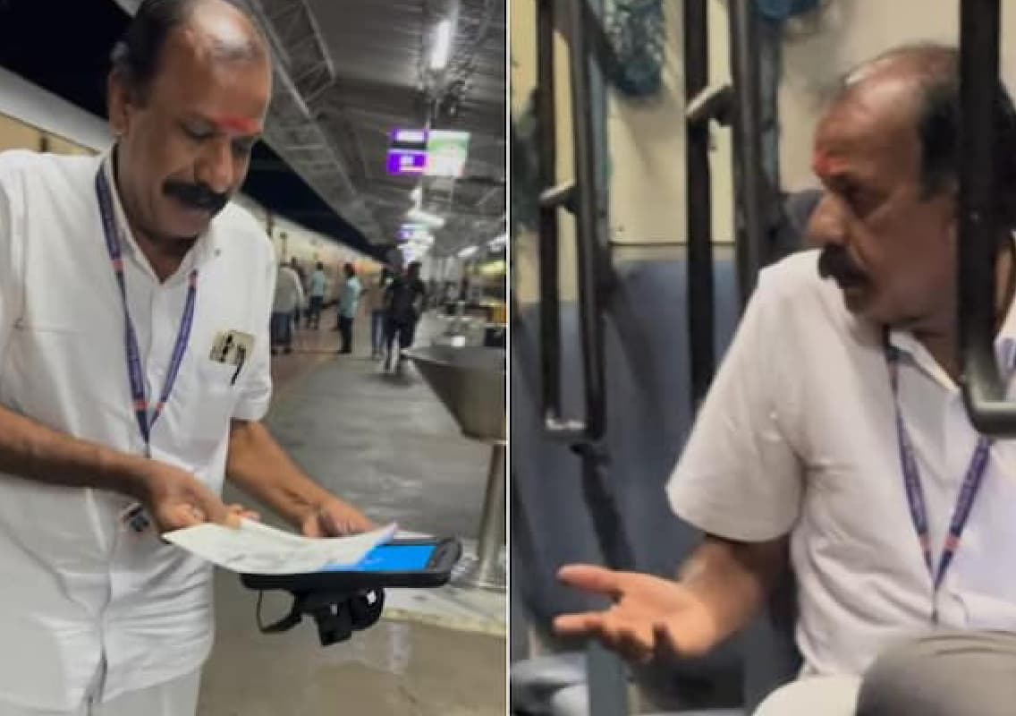 Tamil Nadu Artist’s Heartwarming Gesture Delights Train Ticket Examiner
