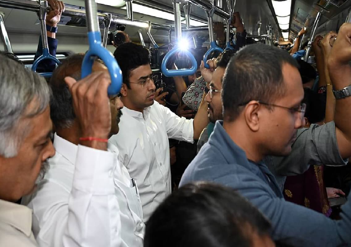MPs Ride Bengaluru Metro Amid Congestion Concerns
