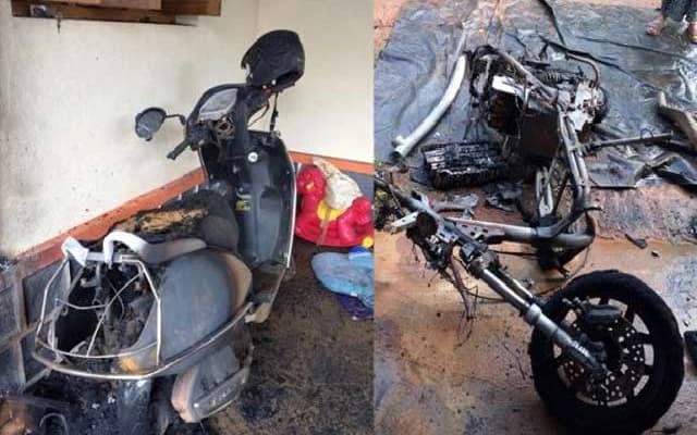 Two-Wheelers Destroyed in Fire at Moodubettu, Damage to House Reported
