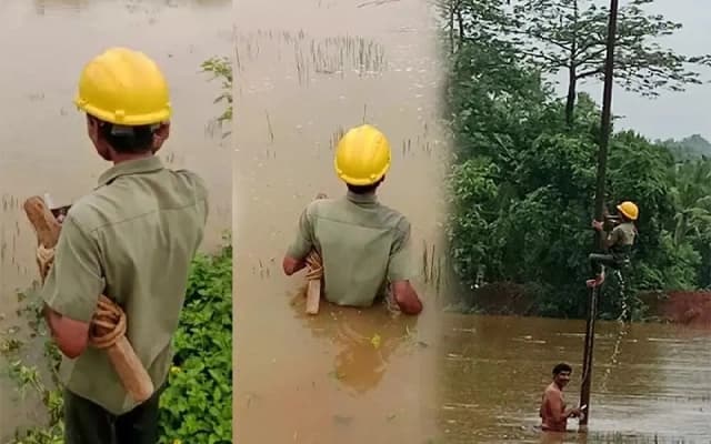 MESCOM Staff Praised for Daring Lake Swim to Restore Power