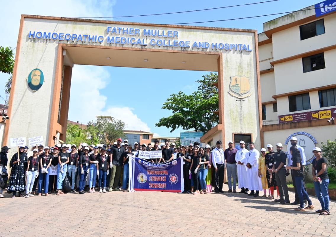 Swachatha Hi Seva and Mass Scale Cleanliness Drive by Father Muller Homoeopathic Medical College