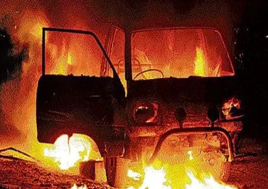 Suspicious Death: Charred Body Found in Burnt Car Near Jainapur Village