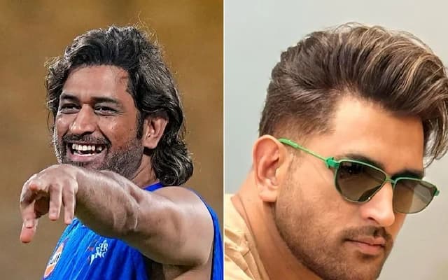 MS Dhoni Unveils New Side-Fade Hairstyle