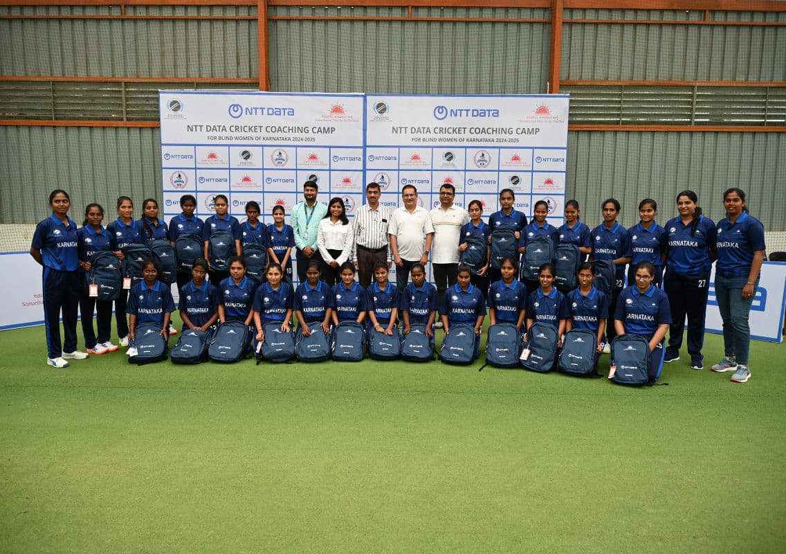 NTT DATA Empowers 100 Visually Impaired Women Cricketers with Coaching Camps