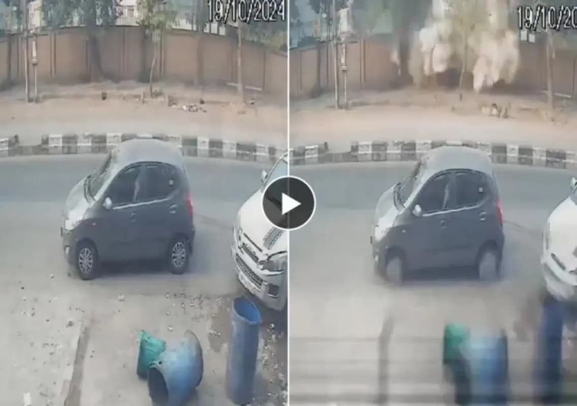 CCTV Footage Reveals Key Details in Rohini Blast Linked to Khalistan Zindabad Force