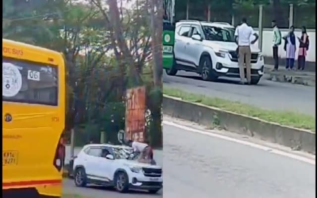 SUV Driver Drags Traffic Cop in Shivamogga Incident