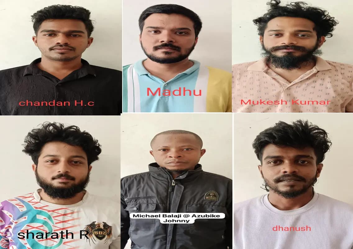 6 arrested in Mangaluru drug trafficking case