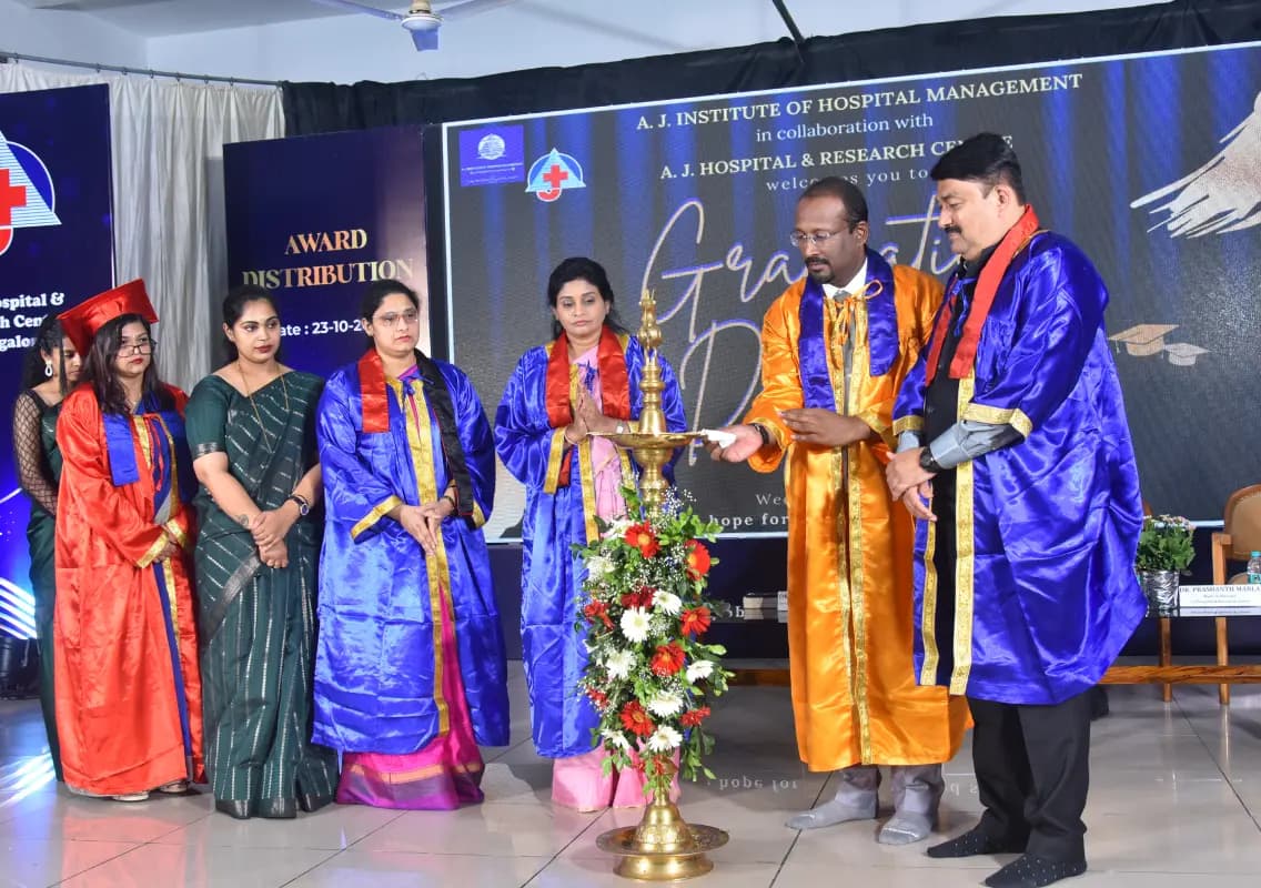 A.J. Institute of Hospital Management Commemorates Graduation Ceremony 2024