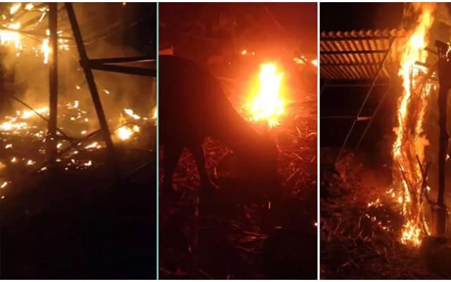 Animal Sheds Set on Fire in Mugalkhod Village Amid Ongoing Caste Dispute