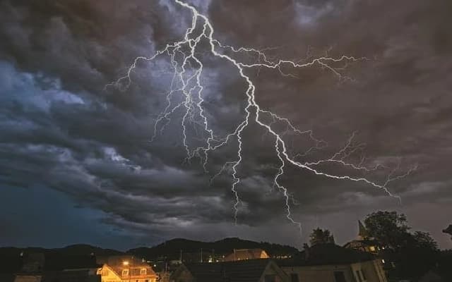 Lightning Strike Damages Home in Sajipamooda, Heavy Losses Reported