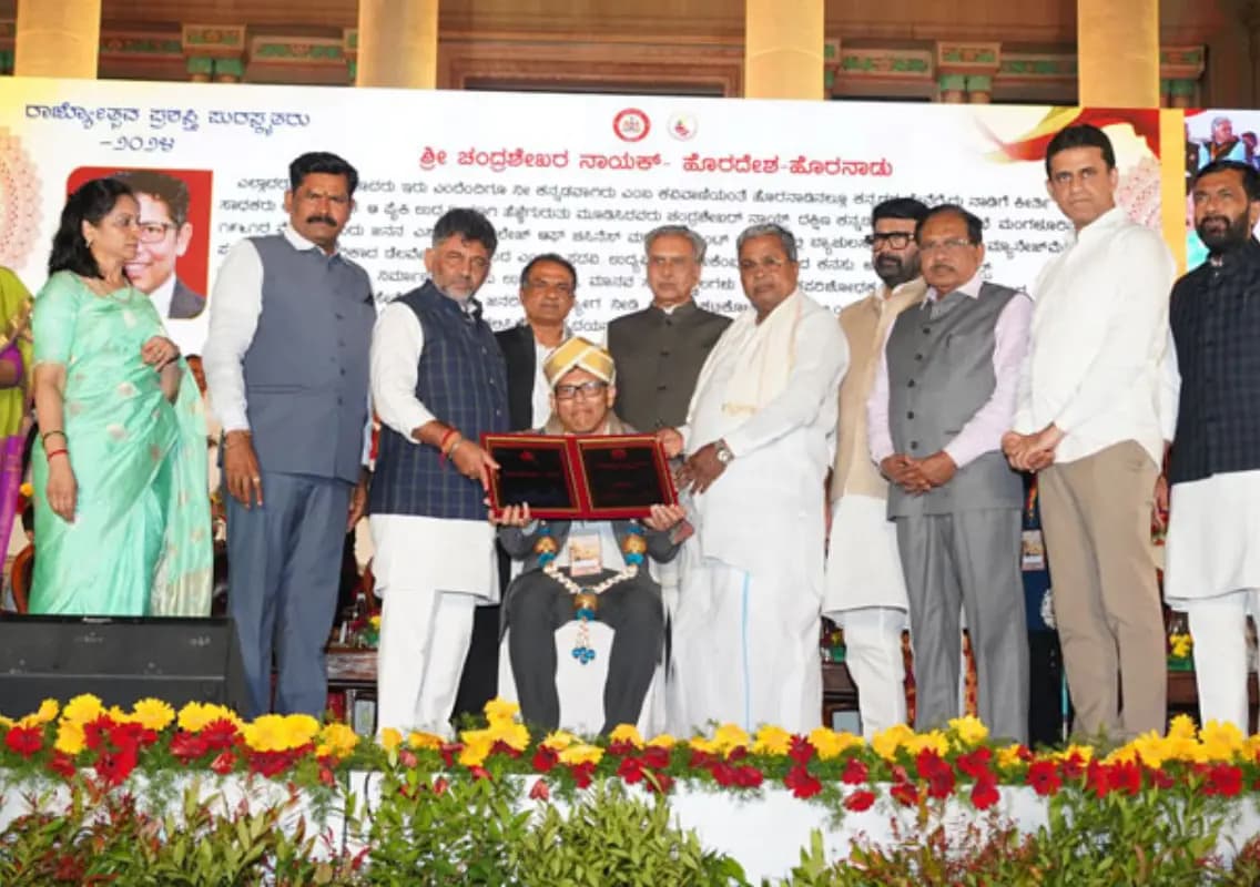 Sekhar Naik honoured with the Karnataka Rajyotsava Award 2024 in the NRI Category