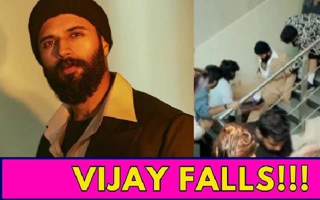 Vijay Deverakonda Falls Down Stairs While Promoting ‘Sahiba’ in Mumbai
