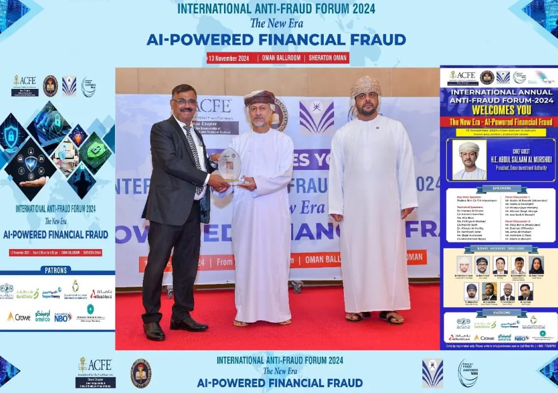 Byndoorian CA N Ramananda Prabhu honoured by Oman Investment Authority President