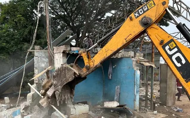“Illegal Temple Demolished to Pave Way for School in Raichur”