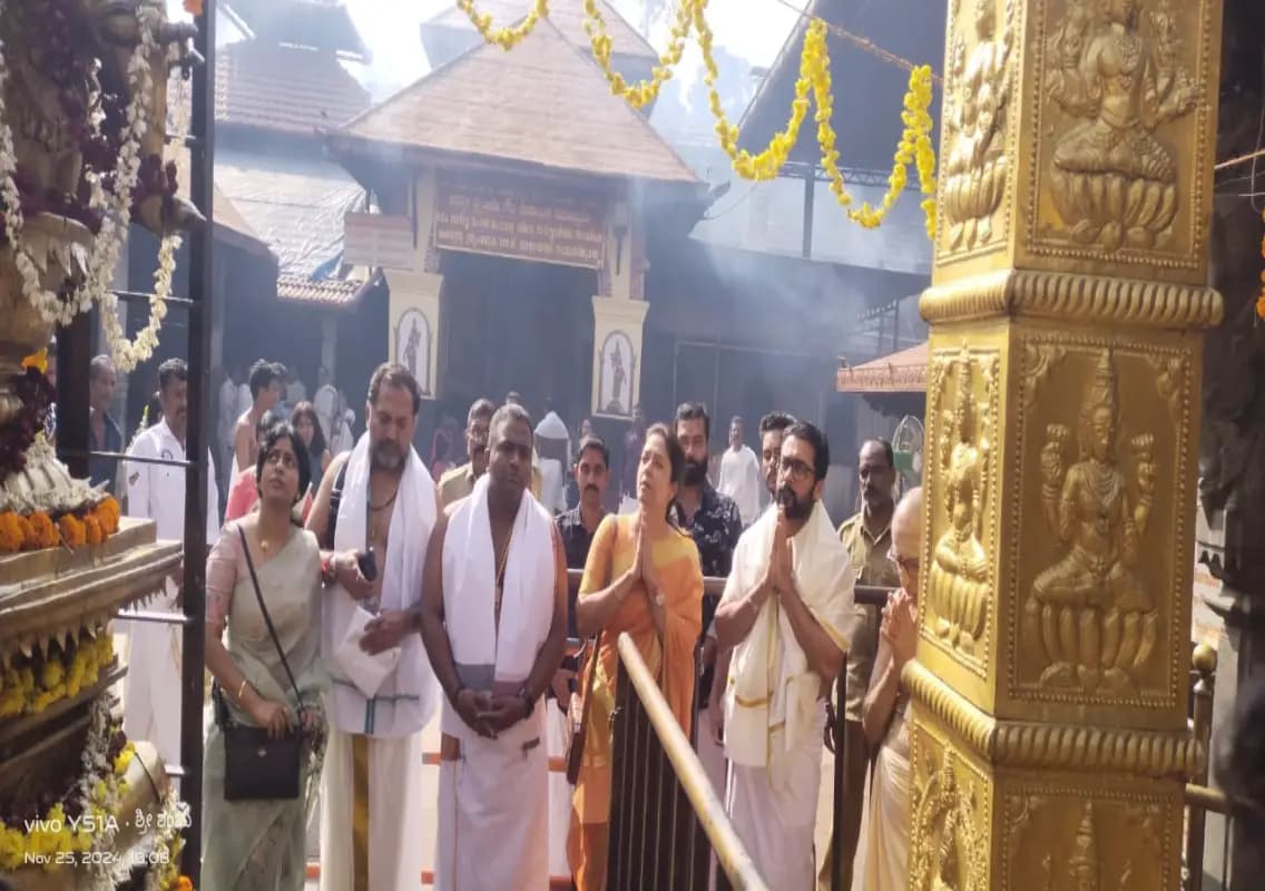 Kollywood stars Suriya and Jyothika visit Mookambika temple in Kollur