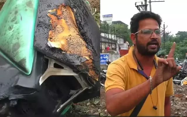 Electric Scooter Owner Sets Vehicle on Fire Over Service Issues