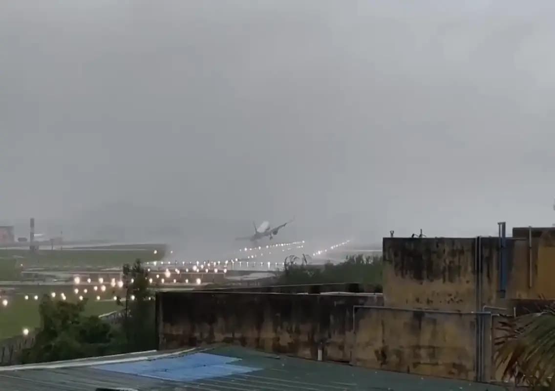 Watch Video: IndiGo flight struggles to land in Chennai amid Cyclone Fengal