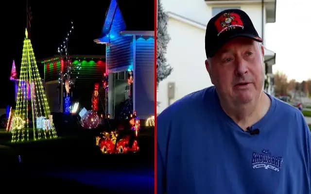 Iowa man transforms street into Christmas wonderland for his wife