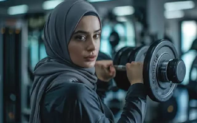 Women in burqas defy gym stereotypes, promoting inclusivity and fitness