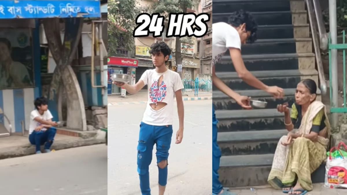 Influencer’s ‘begging challenge’ in Kolkata sparks mixed reactions online