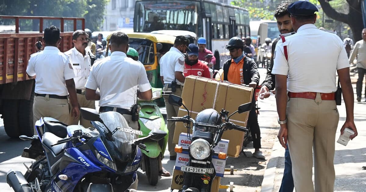 Bengaluru Traffic Police Collect Rs 9.3 Lakh in Fines During Special Drive