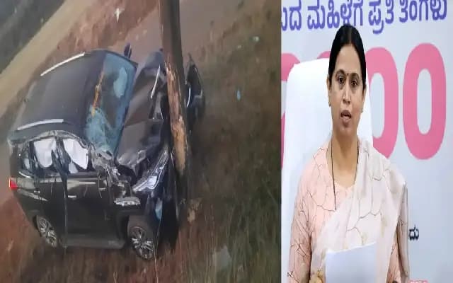 Belagavi: Karnataka Minister Lakshmi Hebbalakar Injured in Car Accident