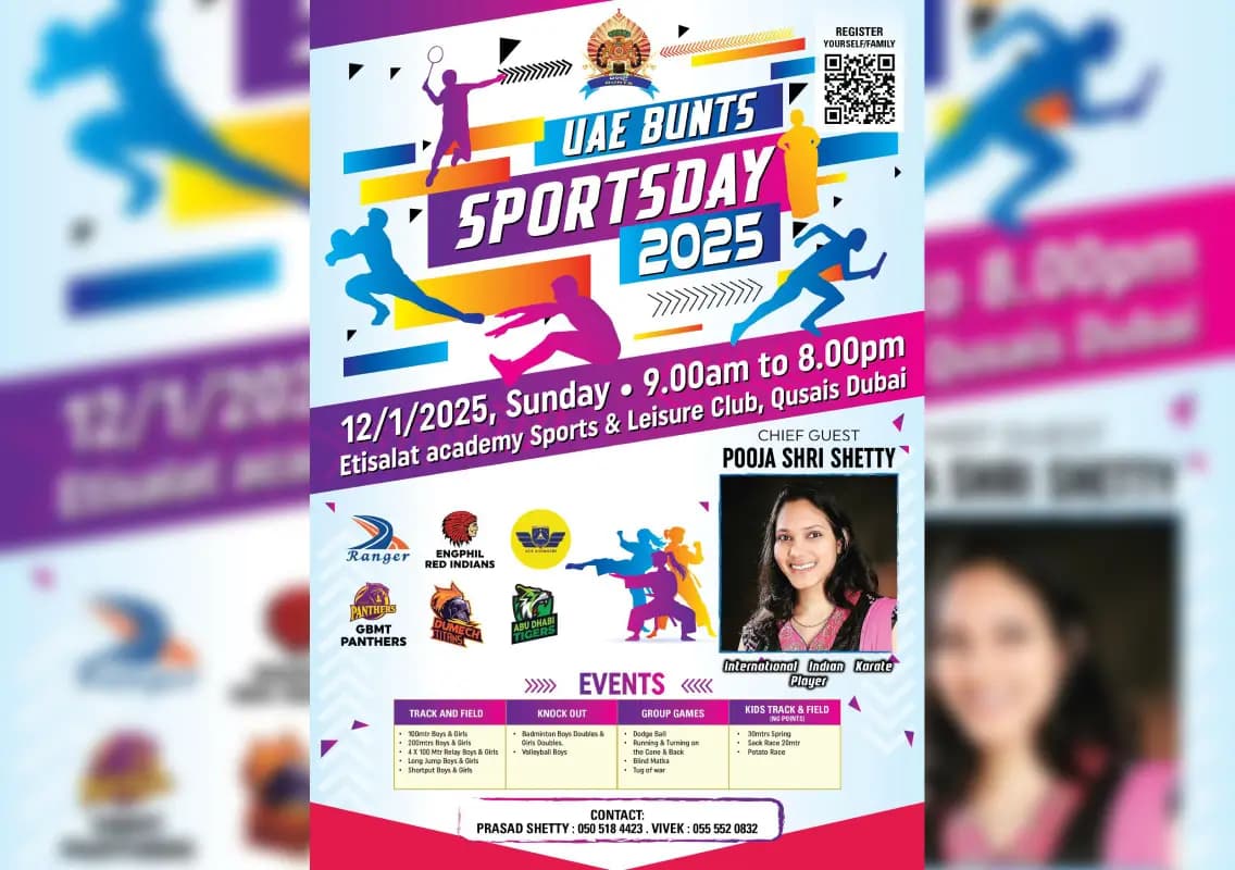 UAE Bunts Sports Day 2025: A Day of Fun, Fitness, and Community Spirit